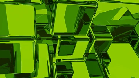 Abstract background of rotating cubes. Seamless loop Video stock 119782878