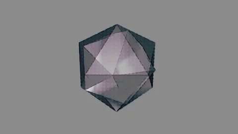 Abstract Background Rotating Geometric Shape 6 Video stock 83430947