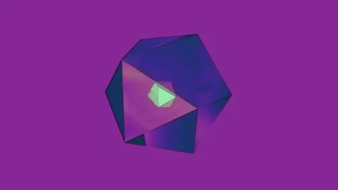 Abstract Background Rotating Geometric Shape 9 Stock Footage 83431030