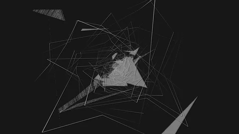 Abstract Background Rotating Geometric Tunnel 1 스톡 동영상 110886540