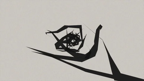 Abstract Background Rotating Geometric Tunnel 4 Stock-Footage 110887445