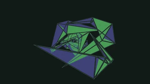 Abstract Background Rotating Geometric Tunnel 10 Video stock 110888319