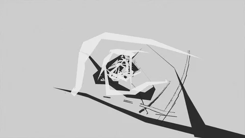 Abstract Background Rotating Geometric Tunnel 7 Stock Footage 110888479
