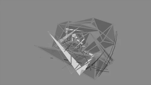 Abstract Background Rotating Geometric Tunnel 14 Stock Footage 110888655