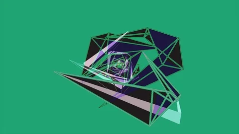 Abstract Background Rotating Geometric Tunnel 15 Stock-Footage 110888744