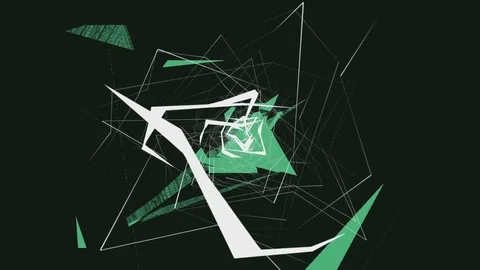 Abstract Background Rotating Geometric Tunnel 21 Stock Footage 110889009