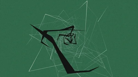 Abstract Background Rotating Geometric Tunnel 26 Stock-Footage 110889566