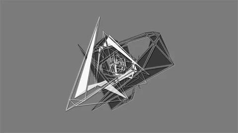 Abstract Background Rotating Geometric Tunnel 41 Stock-Footage 110890498