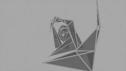 Abstract Background Rotating Geometric Tunnel 38 스톡 동영상 110890679