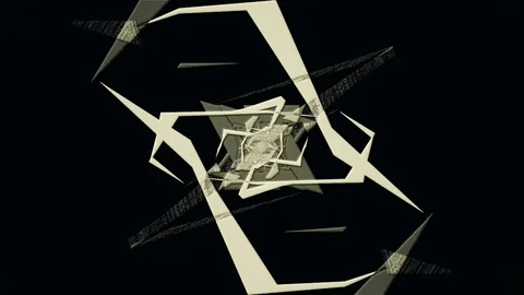 Abstract Background Rotating Geometric Tunnel 43 Stock-Footage 110890989