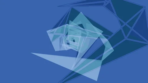 Abstract Background Rotating Geometric Tunnel 50 스톡 동영상 110891334