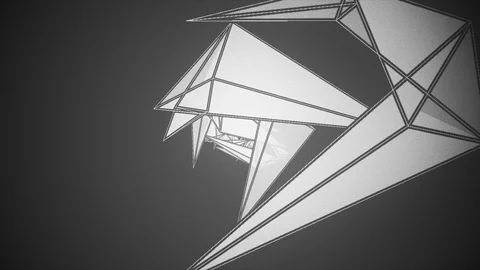 Abstract Background Rotating Geometric Tunnel 48 Stock Footage 110891670