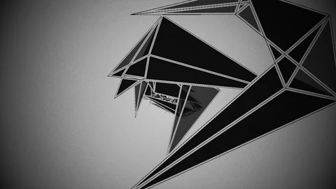 Abstract Background Rotating Geometric Tunnel 49 Video stock 110891924