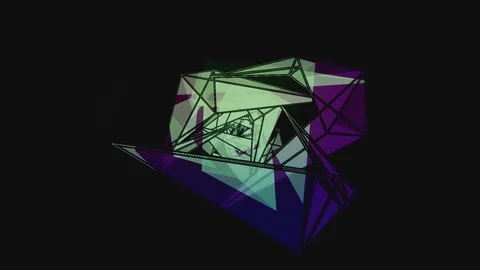 Abstract Background Rotating Geometric Tunnel 55 Stock Footage 110892789