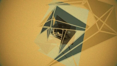 Abstract Background Rotating Geometric Tunnel 53 Stock Footage 110892848