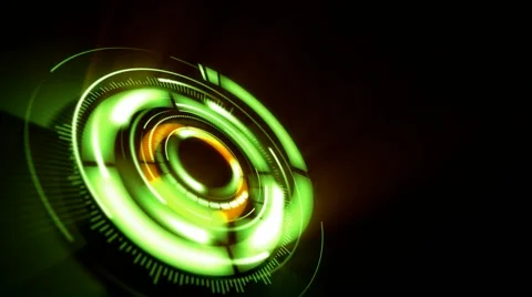 Abstract background with rotating green lens, loop Stock Footage 41166190