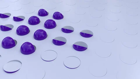 Abstract Background With Rotating Hemispheres Video stock 136177871