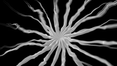 Abstract Background Rotating Organic Form 3 Stock Footage 97803446