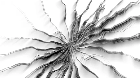 Abstract Background Rotating Organic Form 7 Stock Footage 97804482