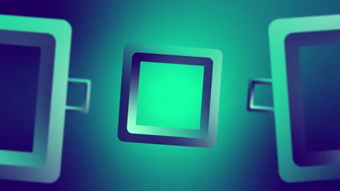 Abstract background with rotating rectangles Stock Footage 164980487