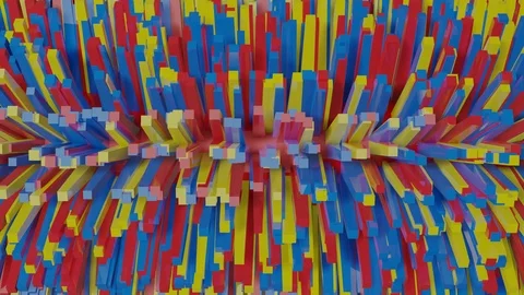 Abstract background Rotating rod color full Abstract 3d rendering Stock Footage 107768398