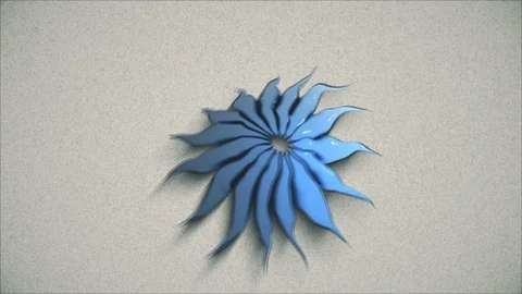 Abstract Background Rotating Segmented Organic Form 20 Video stock 97609568