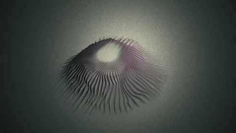 Abstract Background Rotating Segmented Organic Form 9 Stock Footage 97611306