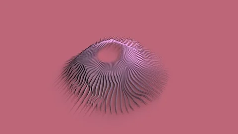 Abstract Background Rotating Segmented Organic Form 3 Stock Footage 97611588