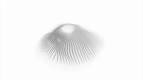 Abstract Background Rotating Segmented Organic Form 1 Stock Footage 97611870