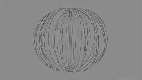 Abstract Background Rotating Segmented Sphere On Grey Background 1 Stock-Footage 89579767