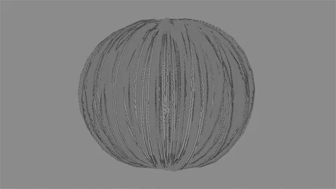 Abstract Background Rotating Segmented Sphere On Grey Background 3 Video stock 89580895