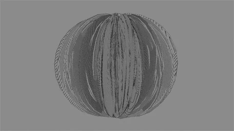 Abstract Background Rotating Segmented Sphere On Grey Background 2 Stock Footage 89581633