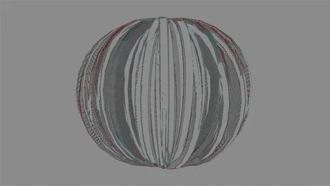 Abstract Background Rotating Segmented Sphere On Grey Background 6 Video stock 89582593