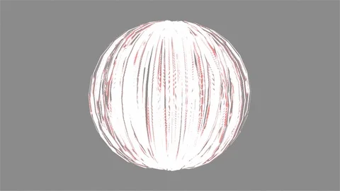 Abstract Background Rotating Segmented Sphere On Grey Background 8 Stock-Footage 89582726