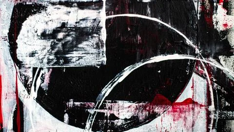 Abstract background on a rough canvas. Paint strokes, stains, lines, stripes, 스톡 사진