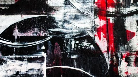 Abstract background on a rough canvas. Paint strokes, stains, lines, stripes, 写真素材
