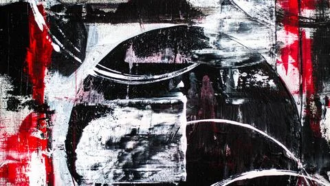 Abstract background on a rough canvas. Paint strokes, stains, lines, stripes, 스톡 사진