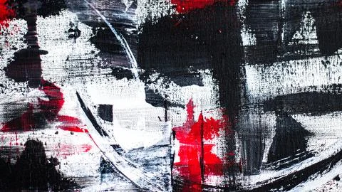 Abstract background on a rough canvas. Paint strokes, stains, lines, stripes, Stock Photos