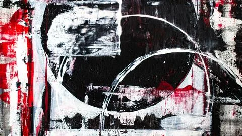 Abstract background on a rough canvas. Paint strokes, stains, lines, stripes, 库存照片