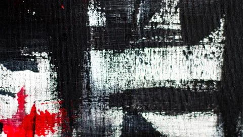 Abstract background on a rough canvas. Paint strokes, stains, lines, stripes, 스톡 사진