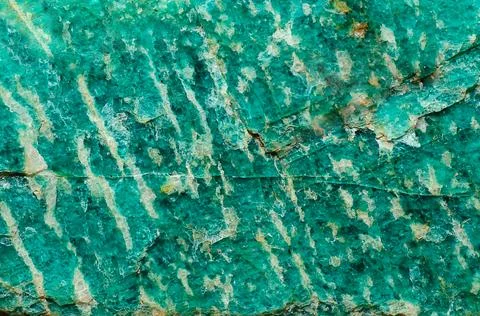 Abstract background. Rough surface of natural amazonite Stock Photos
