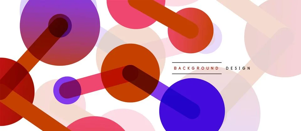 Abstract background. Round dots connected by lines. Trendy techno business Stockillustratie