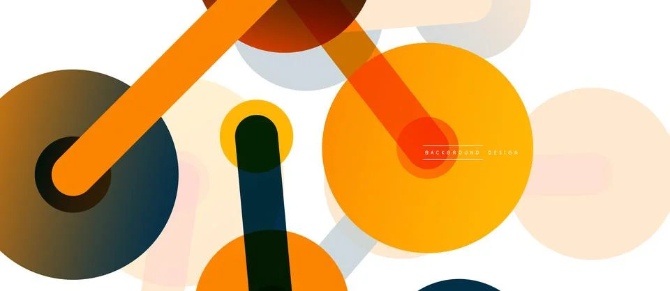 Abstract background. Round dots connected by lines. Trendy techno business Stockillustratie