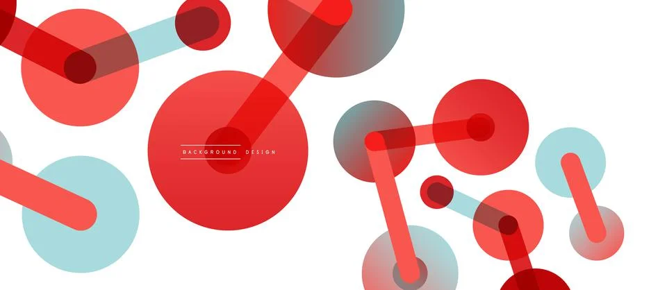 Abstract background. Round dots connected by lines. Trendy techno business 스톡 일러스트