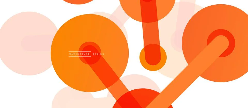 Abstract background. Round dots connected by lines. Trendy techno business Stock Illustration