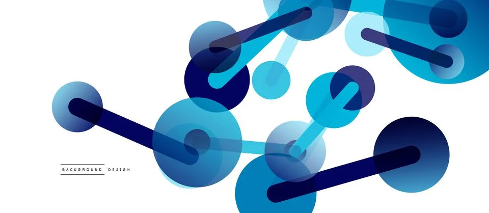 Abstract background. Round dots connected by lines. Trendy techno business イラスト素材