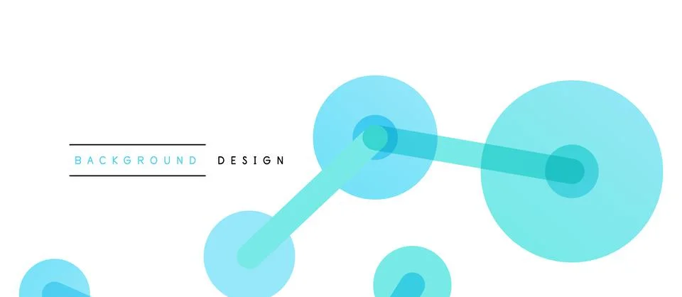 Abstract background. Round dots connected by lines. Trendy techno business Stock Illustration