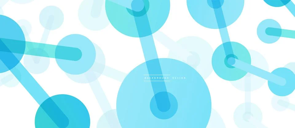 Abstract background. Round dots connected by lines. Trendy techno business Stock Illustration