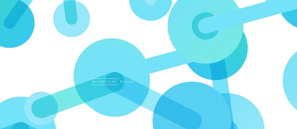 Abstract background. Round dots connected by lines. Trendy techno business Illustrazione stock