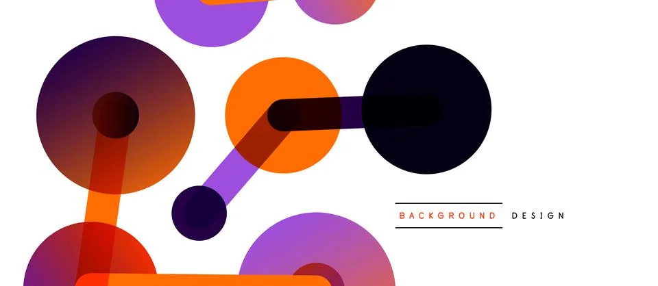 Abstract background. Round dots connected by lines. Trendy techno business 스톡 일러스트